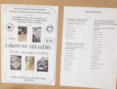 Otvorenje izložbe radova polaznika radionice 21.6.2018.