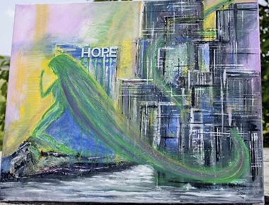 AMA ARTEM, Kristina Peras, Nada, akril na platnu, 50x60, 2020.