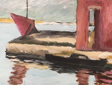 DND Maksimir, Željka Čaja, Crveno jedro, 50x70, akril