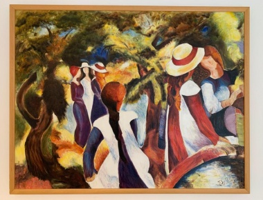 AMACIZ, Djevojke ispod stabla, Ulje na platnu, 70x90