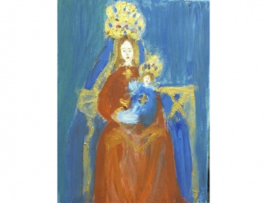 Branka Senda Antonic, Uskopajska gospa, Ulje na platnu, 40x30, 2020