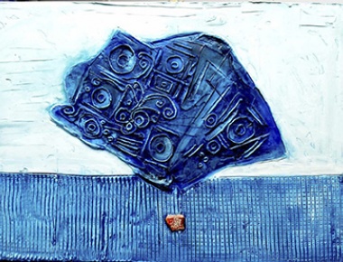 Kristina Peras, Tenzija, komb.tehnika na platnu, 50x70, 2020.