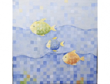 Sofija Manojlovic, Markove ribice, ulje na platnu, 50x50, 2020.