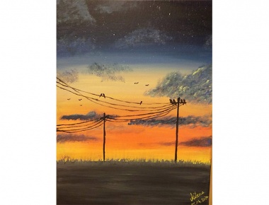 AMA ARTEM, Milena Novak, Boje neba, akril na platnu, 40x30