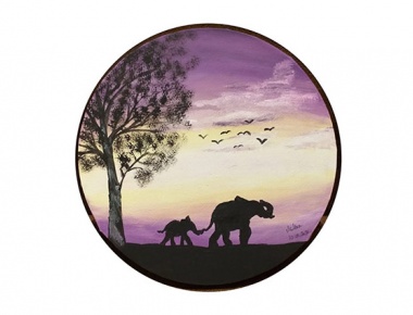 AMA ARTEM, Milena Novak, Ljubicasta savana, akril na platnu, 35x35, 2020