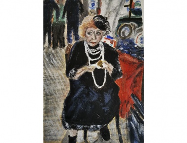 BRANKA ETLINGER, DAMA S BUVLJAKA BUENOS AIRES, akril, 19x13, 2020.