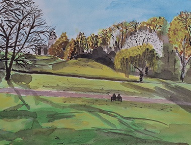NADA HORVATINČIĆ, MAKSIMIR, akril, 32x24, 2020.