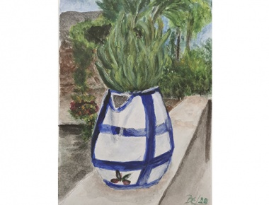 AMACIZ, BRANKA ETLINGER - Višnjin vrč, akril-akvarel, 21x14,5, 2020.