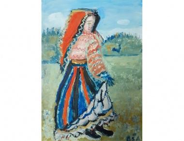 AMA ARTEM, Branka Senda Antolić, Pogleda me, ulje na papiru, 49x35, 2020.