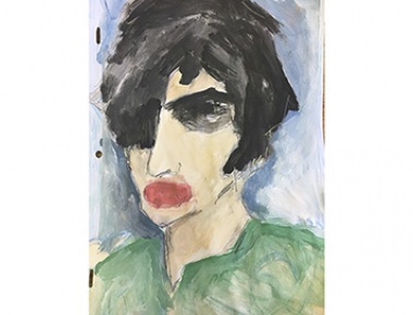 Ljiljana Mandek, Portret, 40x30, akril na papiru, 2020.
