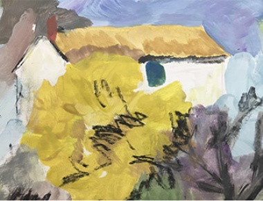 DND MAKSIMIR, Jelka Klemar, Kuća, akrilpastel, 40x30