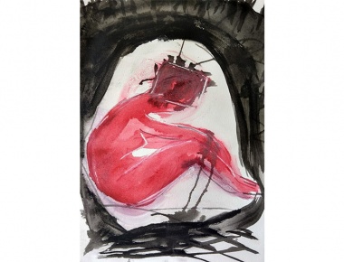 AMA ARTEM, Danica Smiljanic Konjevic, Izolacija, akvarel, 56x40, 2020.
