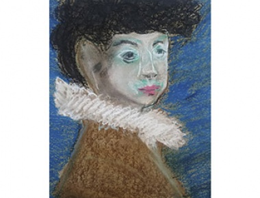 Domagoj Trojanović, Portret, pastel, 2020.
