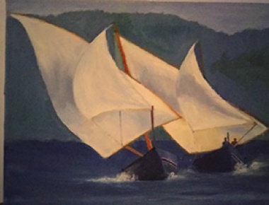 VESNA KOVAČEVIĆ, "Falkuše", ulje/platno, 30x40, 2020.