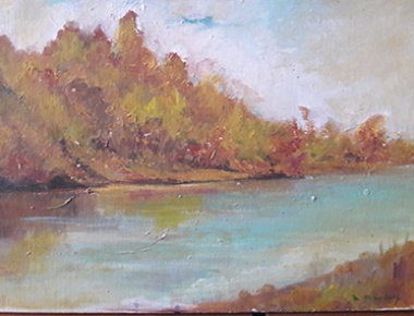 Biserka Konečny, „Boje jeseni“, akrilik na platnu, 40/50 cm, 2019.