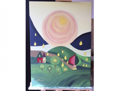 Neda Penavić, „Boje i oblici“, akrilik na platnu, 70/50 cm, 2019.