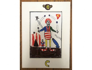 Laura Tomičić, Cirkus, flomasteri, 2020.