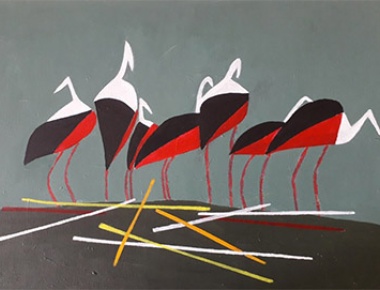 AMA ARTEM, Marija Antonija Vranic, Rode, akril na platnu, 40x50
