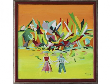 HLD, Nina Ladika Čangalović, Slavlje ljubavi, akril, 50x50cm