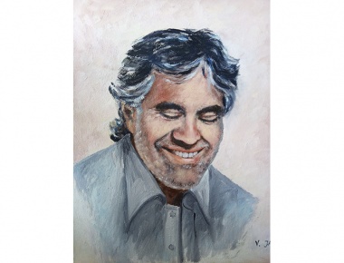 HLD, Višnja Jakšić, Andrea Bocelli, ulje, 60x50cm