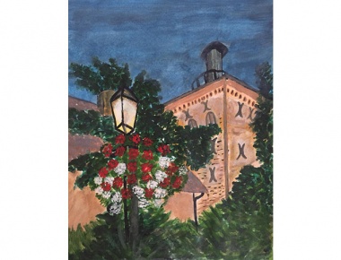 AMACIZ, Branka Čeko, Kula Lotrščak, akril, 82,5x34, 2020.