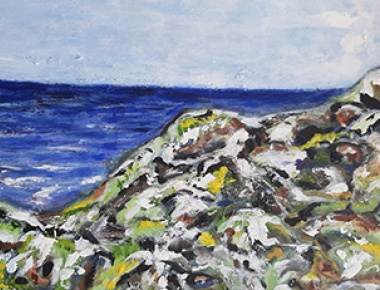 lua 09, Marija Jelača, Velebit se spušta na more, akrilik na platnu, 40x60cm, 2019.