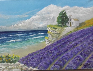 lua 09, Miroslav Ozmec, Lavanda, akrilik na platnu, 70x100cm, 2020.