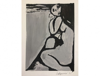 DND MAKSIMIR, Nada Čatipović, Akt, akril, 40x30